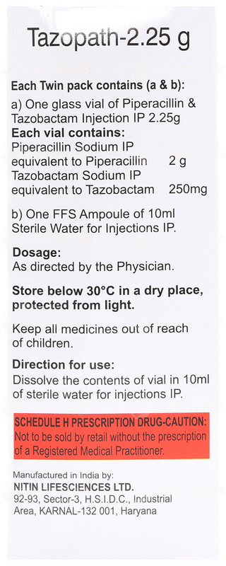 Tazopath 2.25gm Injection 1